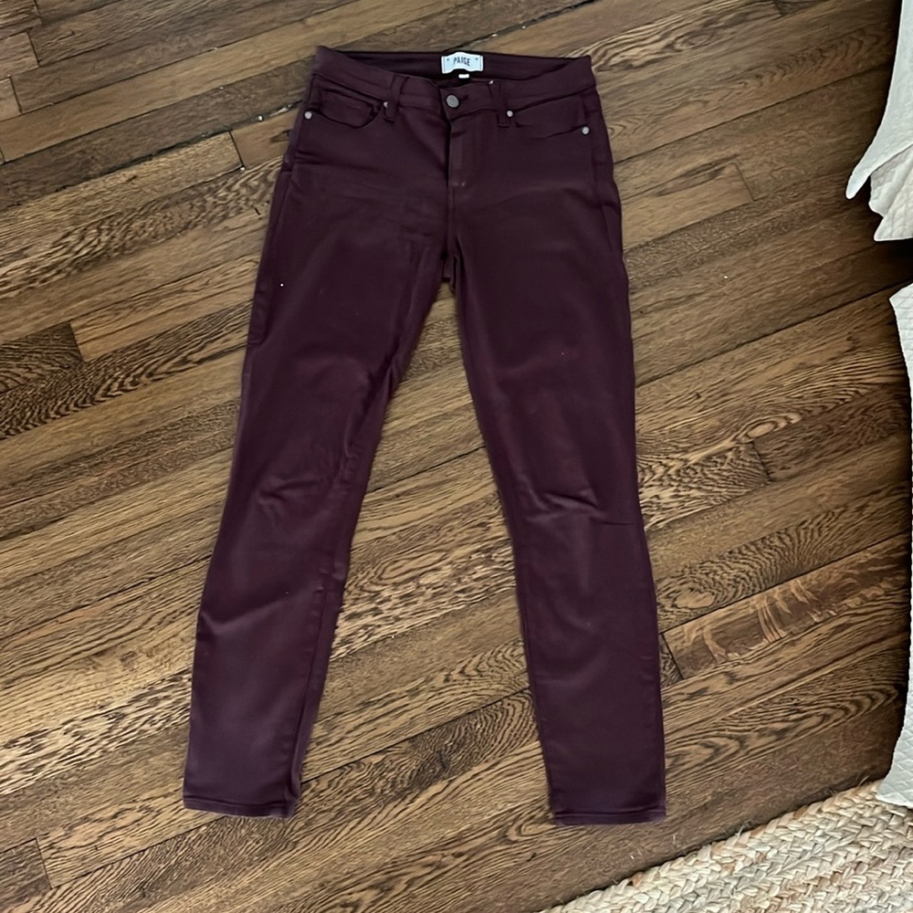 Paige Verdungo Ankle Crop Mid-Rise Skinny Jeans, Size 28